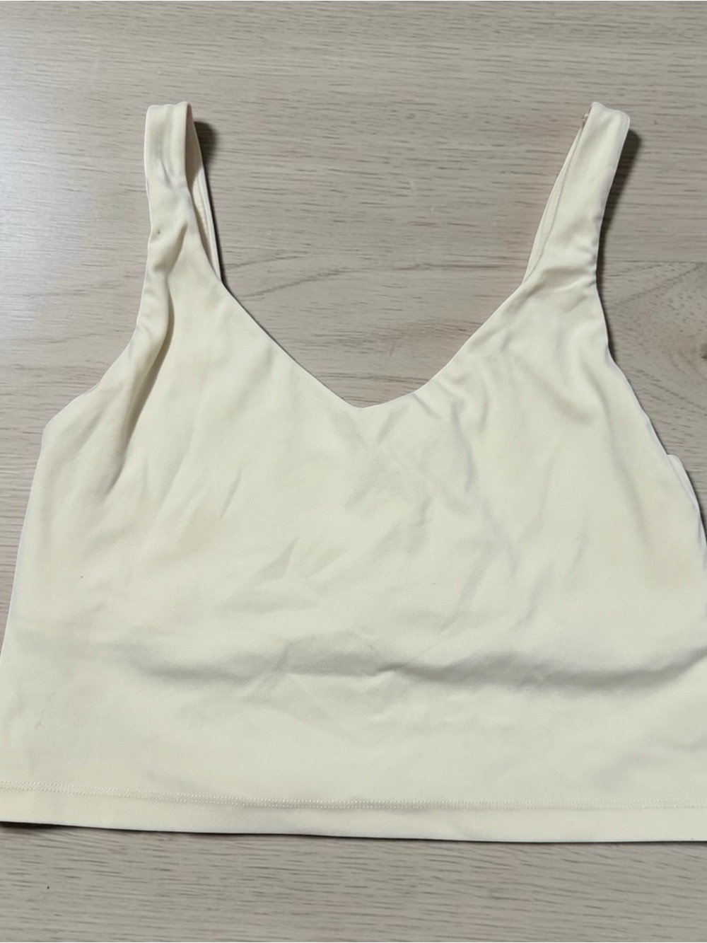 Women's Butter yellow Aeire V-Neck Tank Bra